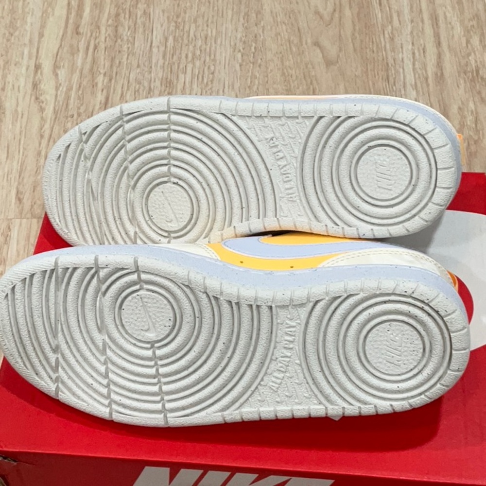 Nike Kids neon Orange and Gray Sneakers - Picture 5 of 8
